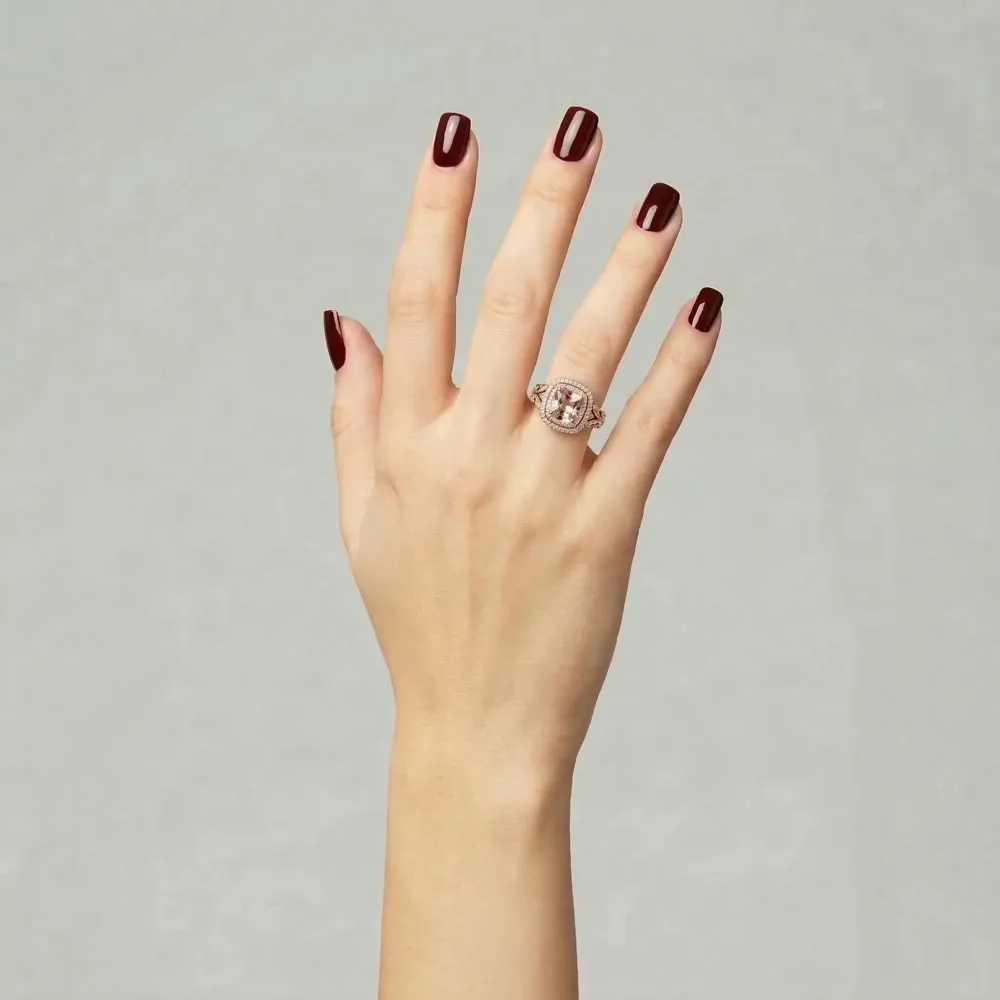 Try on ring result with AI-generated ring on finger