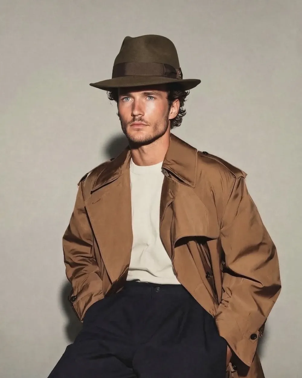 Virtual hat try-on result showing AI-generated hat fitting