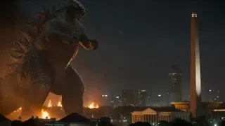 哥斯拉袭击雅加达的 Monas